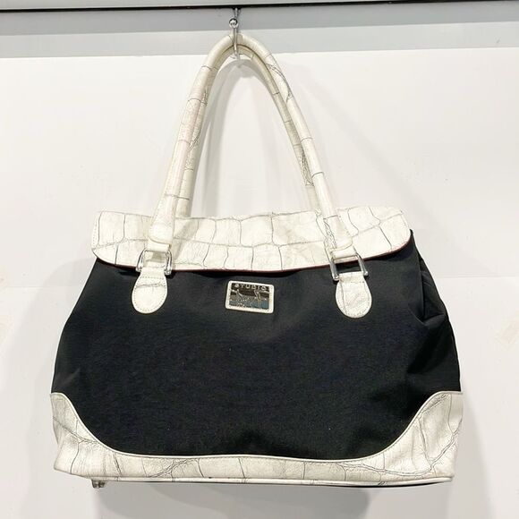 Studio DVF by Diane Von Furstenburg Women Travel Bag Luggage Leather Canvas